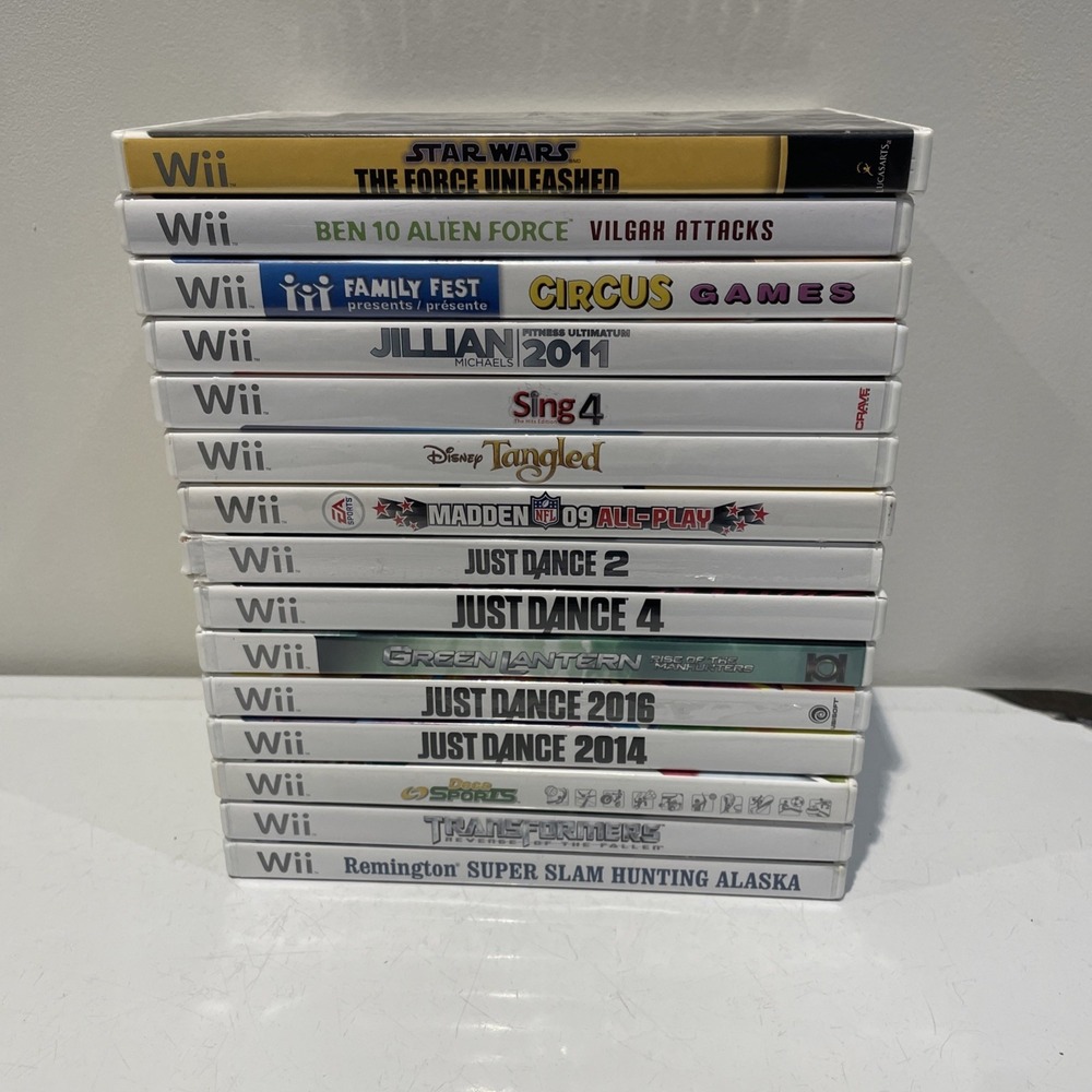 Nintendo Wii Games Just Dance bundle lot of 15 games Tested & Working